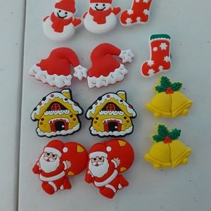 12 pc Christmas shoe charm set for crocs NWOT